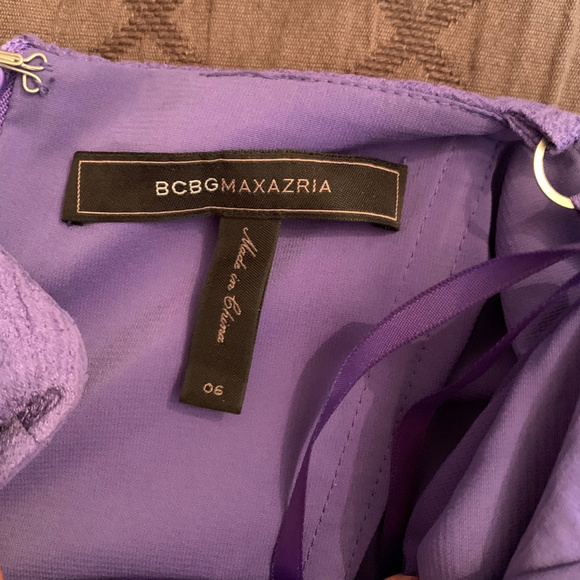 BCBG Max Azria One Shoulder Purple Crepe Dress - Picture 3 of 3